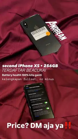 Second Iphone XS 256gb beacukai