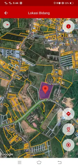 Tanah 3,8 H pinggir jalan Soekarno Hatta km 15