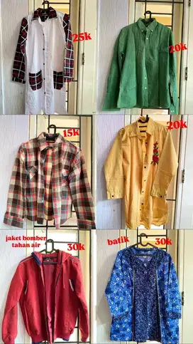 Preloved Kemeja Crewneck Jaket Batik Blouse Celana Jeans Celana Bahan