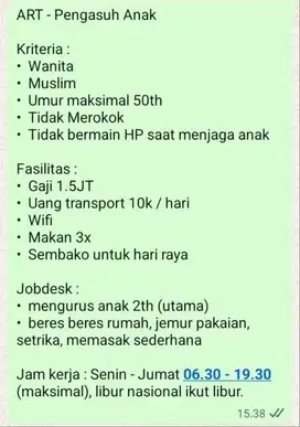 ART - Pengasuh Anak