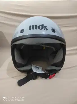 Helm retro MDS warna grey