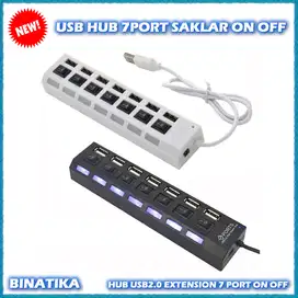 USB HUB 7 PORT SAKLAR ON OFF HUB USB 2.0 EXTENSION 7 PORT ON OFF