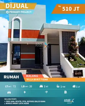 Dijual Rumah Murah di Villa Bukit Tidar Malang Cuma 500 Jutaaan