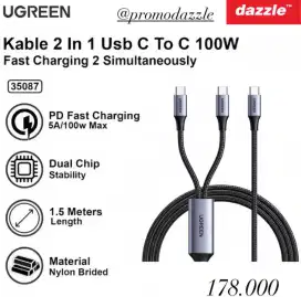UGREEN KABEL 2 IN 1 USB C TO C 100W