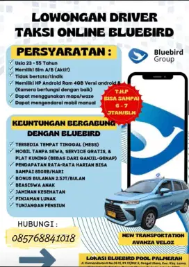 LOWONGAN DRIVER TAKSI ONLINE