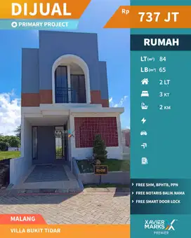 Termurah Dijual Rumah 2 Lantai di Villa Bukit Tidar Malang