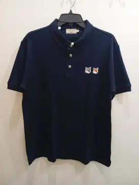 MAISON KITSUNE NAVY POLO SHIRT