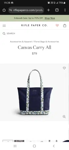 Canvas Carry All - RIFLE PAPER CO.