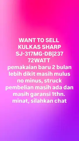 WTS KULKAS SHARP SJ317