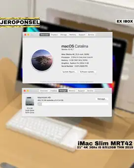 iMac Slim 2019 21” Retina 4K,3Ghz Core i5 8Gb/512Gb MRT42 Ex iBox Full
