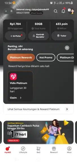 DI JUAL PERDANA INDOSAT SUDAH ADA KUOTA 50GB GRATIS SAMPAI 5 BULAN