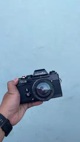 Kamera Analog Minolta XE + Lensa MC Rokkor 28mm f/3.5