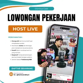 Lowongan kerja Host Live 4 Jam Part Time
