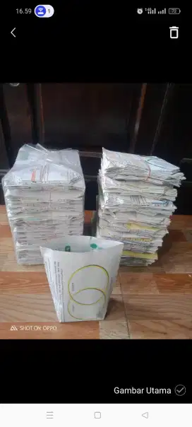 Bungkus gorengan dari kertas bekas