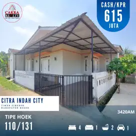 Rumah Hoek Depan Fasum & Masjid Citra Indah City. 4KT, 2KM, 131m²