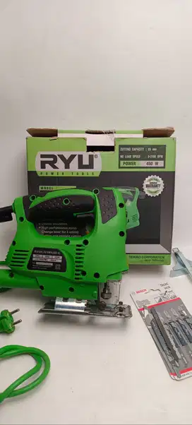 RYU RJS65-1E Mesin Jigsaw LASER Quick Change Jig saw Gergaji Kayu