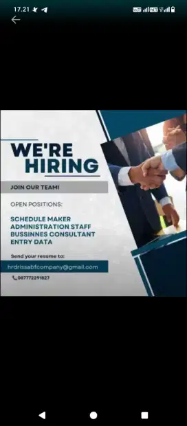 We are hiring ASAP