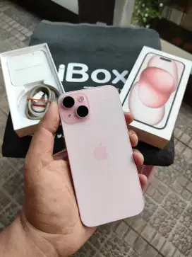 Iphone 15 128gb pink ex iBox fullset mulus banget