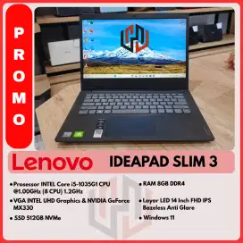LENOVO IDEAPAD SLIM 3 SUDAH CORE I5 VGA NVIDIA MX330 COCOK BUAT DESAIN
