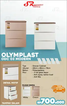 Lemari Drawer Laci Olymplast Murah Area Jogja (dwi)