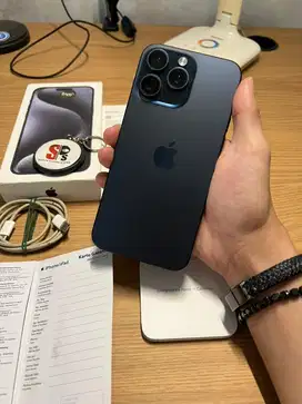 iPhone 15 Pro Max Blue 256GB Garansi Resmi iBox Aktif Fullset Original