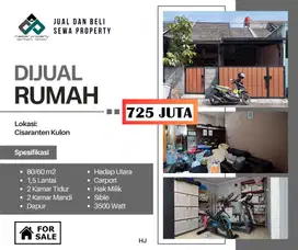 Rumah di Cisaranten Kulon – Bebas Banjir, Lingkungan Nyaman dan Aman