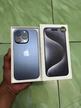 iPhone 15 Pro 128gb iBox Blue Titanium Fullset Ori Garansi ON