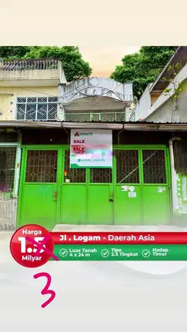 Jual Cepat Ruko inti Kota Jalan Logam