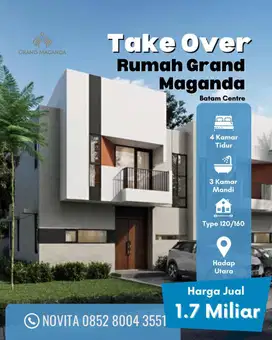 Take_Over ‼ Rumah 2 lantai Grand Maganda Residence Batam Center