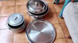 Tempat Nasi, Panci dan Nampan Steanlees