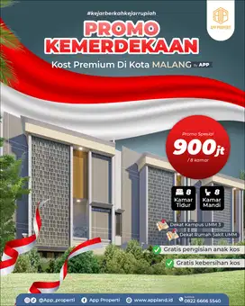 Rumah Kost Dekat Kampus Kota Malang Dekat UMM, Unisma, UB