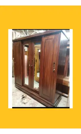 lemari pakaian 4 Pintu sliding minimalis jati asli