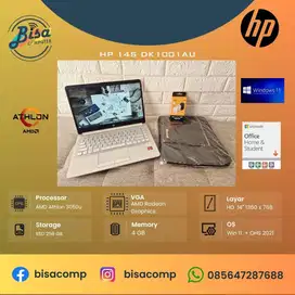 HP 14s Dk1001AU AMD Athlon 3050u SSD 256gb Ram 4gb 14inchHD Backlit