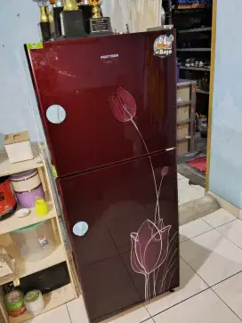 Kulkas polytron 2 pintu kaca