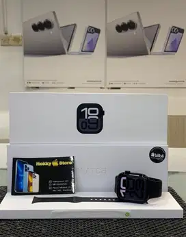 Apple watch 10/46mm jett black garansi resmi februari 2026 bh 99%