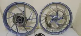 SET VELG R.17 NAP GEAR CAKRAM DEPAN BELAKANG