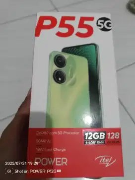 Itel p55 5g likenew garansi on