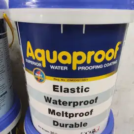 Cat anti bocor aquaproof warna putih dan abu 20kg