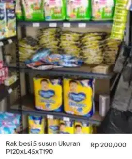 Rak Susun Besi 5 Tingkat (Dapat 2 Rak)
