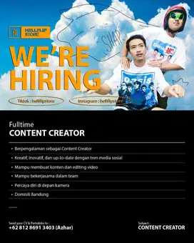 LOKER CONTENT KREATOR SPECIALIST MEDIA SOCIAL