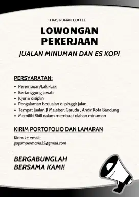 Jualan di gerobak minuman