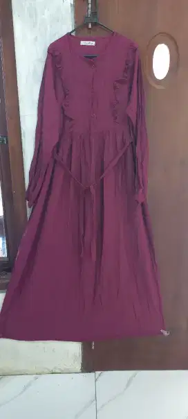 Gamis Wine Polo Linen