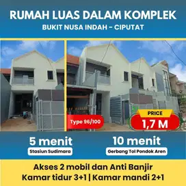 S834.Rumah Baru 2Lt Dlm Perum Bukit Nusa Indah Akses jln Luas Ciputat
