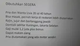 Loker jaga kantin
