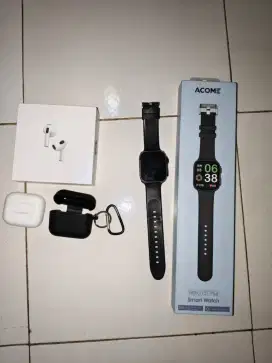 Smartwatch merk acome S1 plus dan tws merk mirrorspace