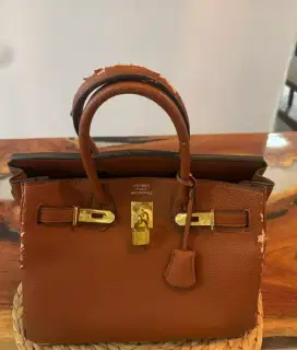 Tas handbag Hermes warna coklat