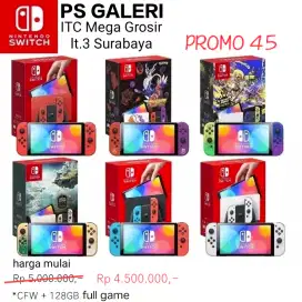 NINTENDO SWITCH OLED + 128/256/512GB Full Games ITC PROMO 45
