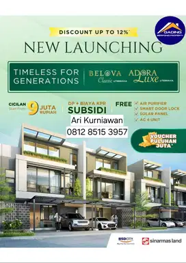 BELOVA AT TERRAVIA bsd city mulai 2M type 2 lantai 6x11 FREE DP KPR10%