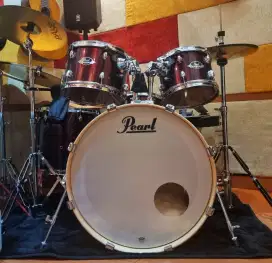 Drum Pearl Export 6 Pcs + Paiste Cymbal Mint condition