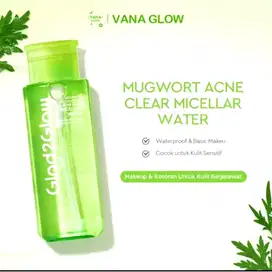Glad2glow mugwort acne clear micellar water pembersih wajah berjerawat
